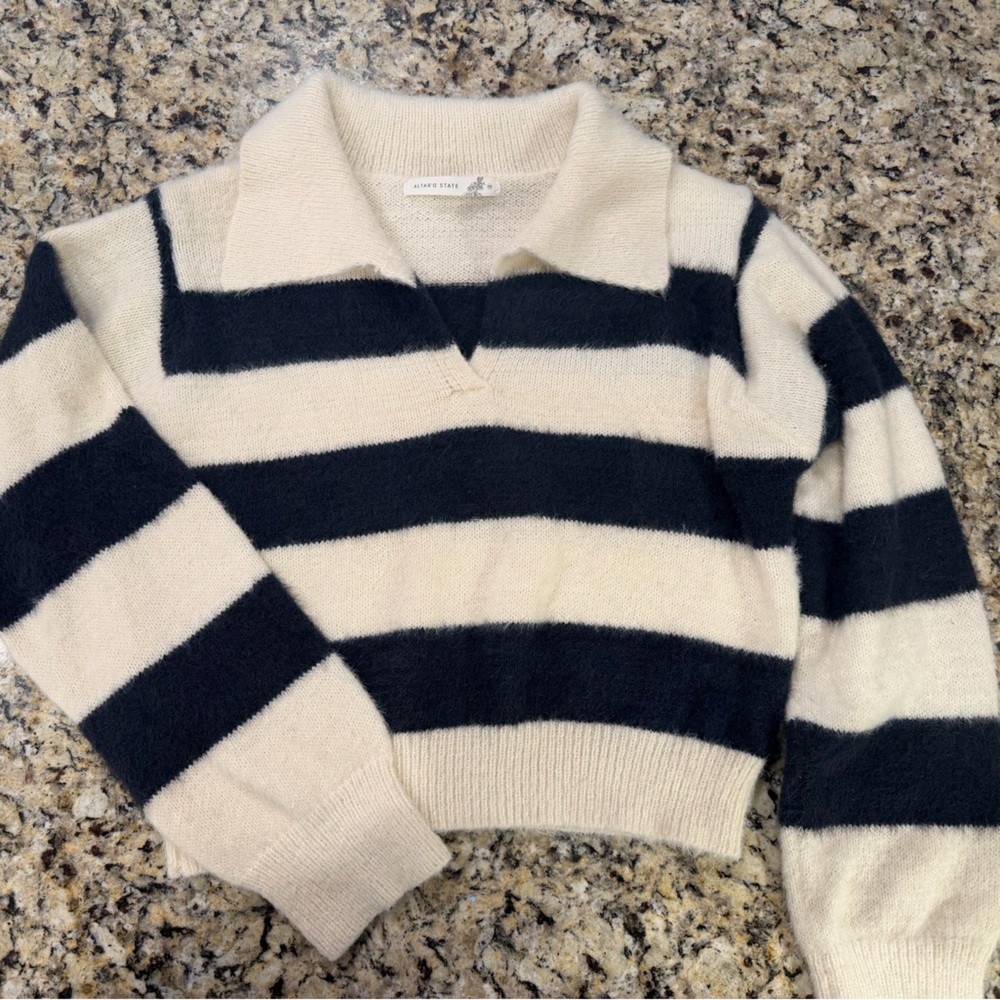 Altar'd State Cream Knit Sweater